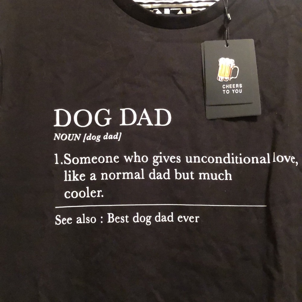NWT Denim & Flower Ricky Singh Rich Black Dog Dad Shirt. Large.  Great gift idea